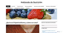 Desktop Screenshot of hablandodenutricion.com