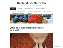 Tablet Screenshot of hablandodenutricion.com